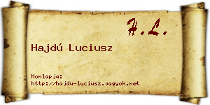 Hajdú Luciusz névjegykártya